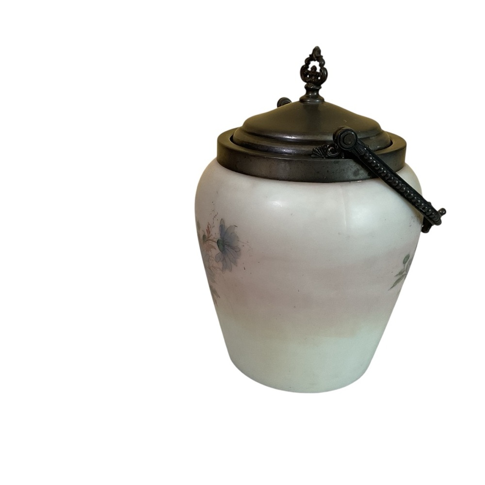 Vintage Van Bergh 3105 Quadruple Silver Plated And Glass Biscuit Jar. - Picture 2 of 8